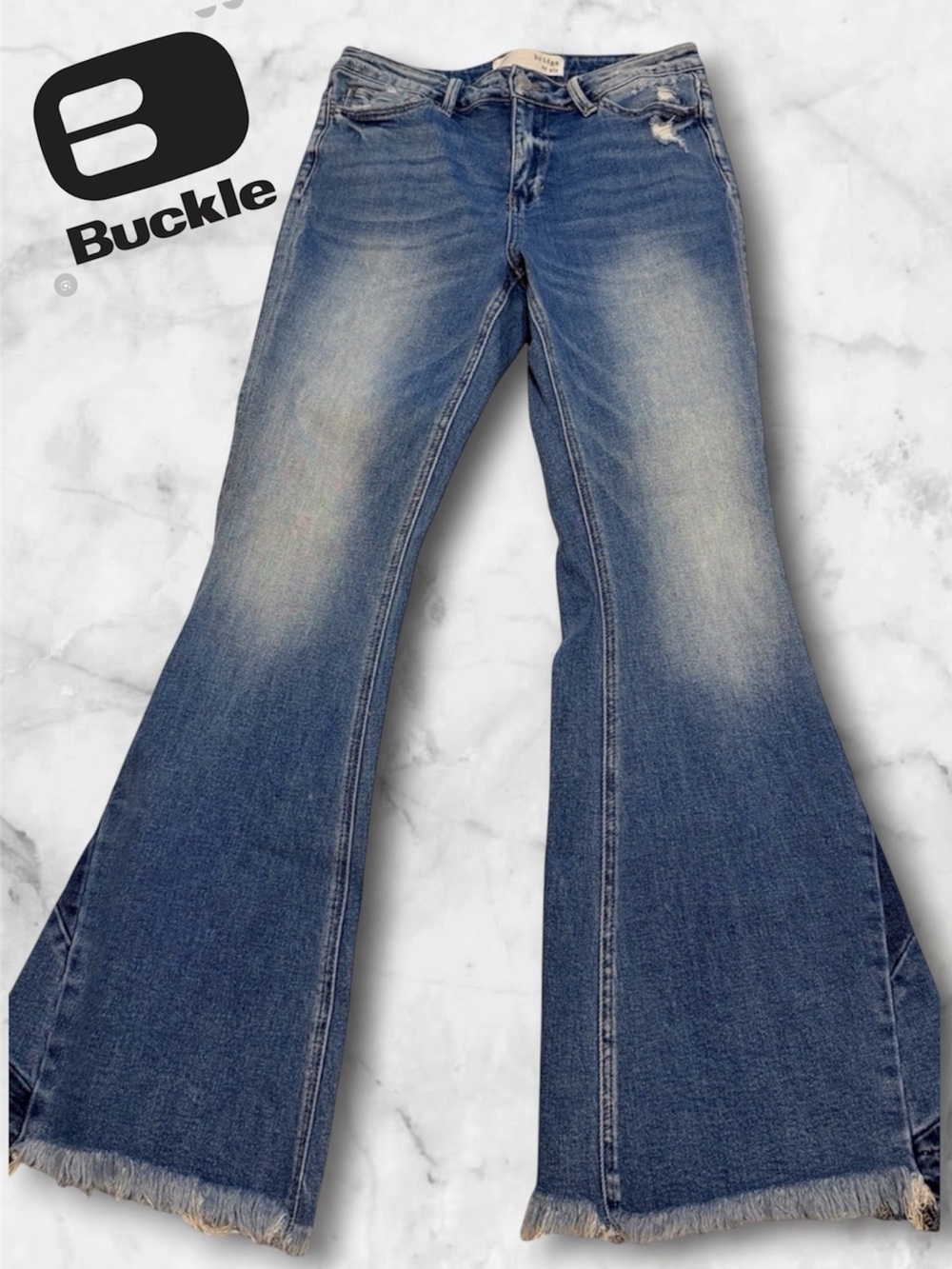 Bridge by Gly Flying Monkey Brand Women’s TriTones Flare 70’s Style Size 28